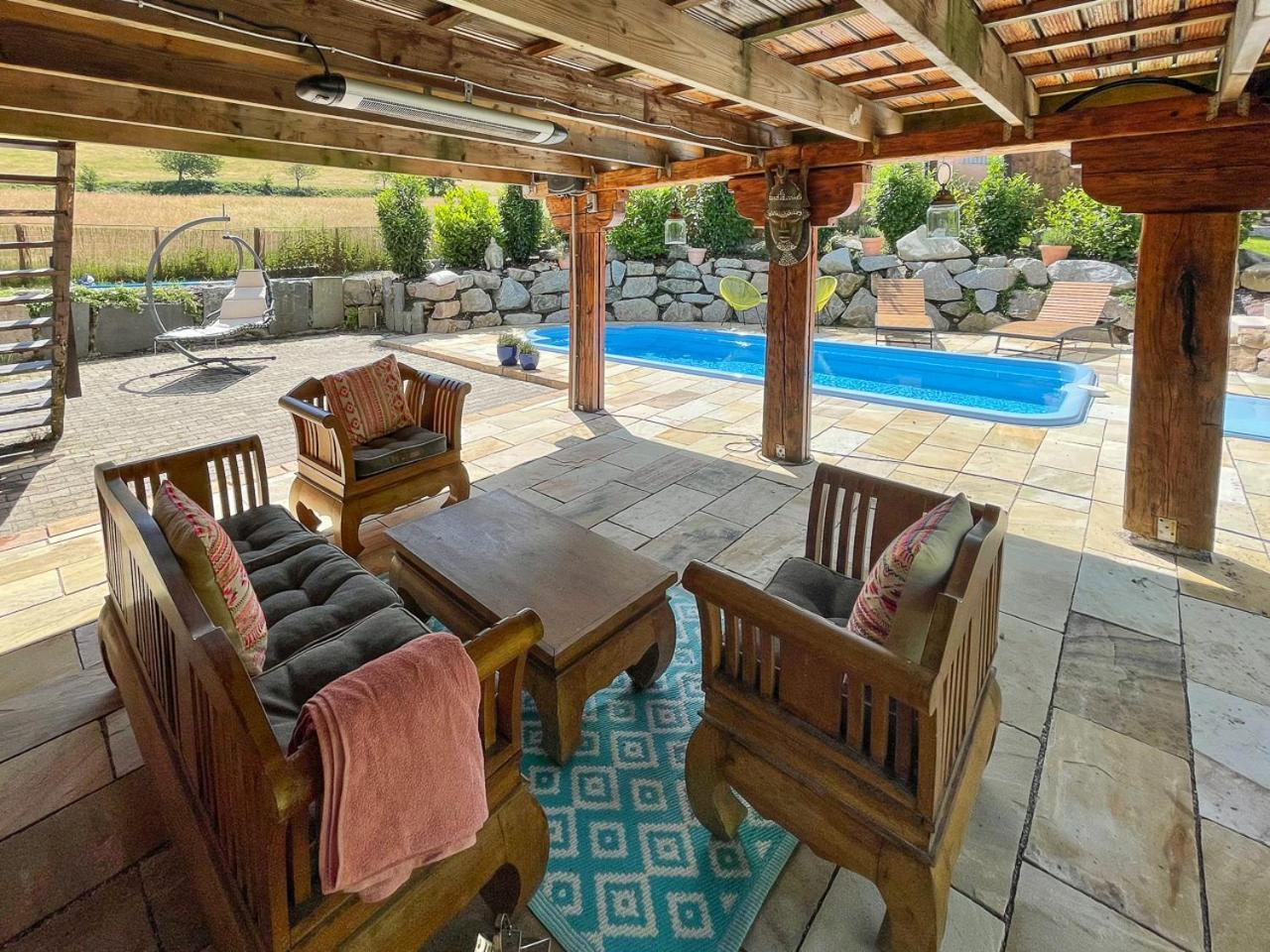 Ferienhaus Kappel Mit Pool フライブルク エクステリア 写真