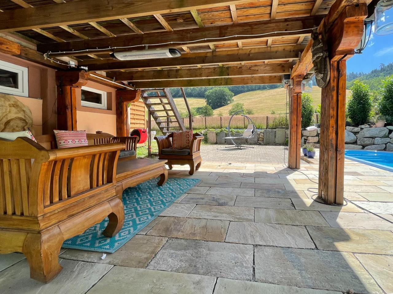 Ferienhaus Kappel Mit Pool フライブルク エクステリア 写真
