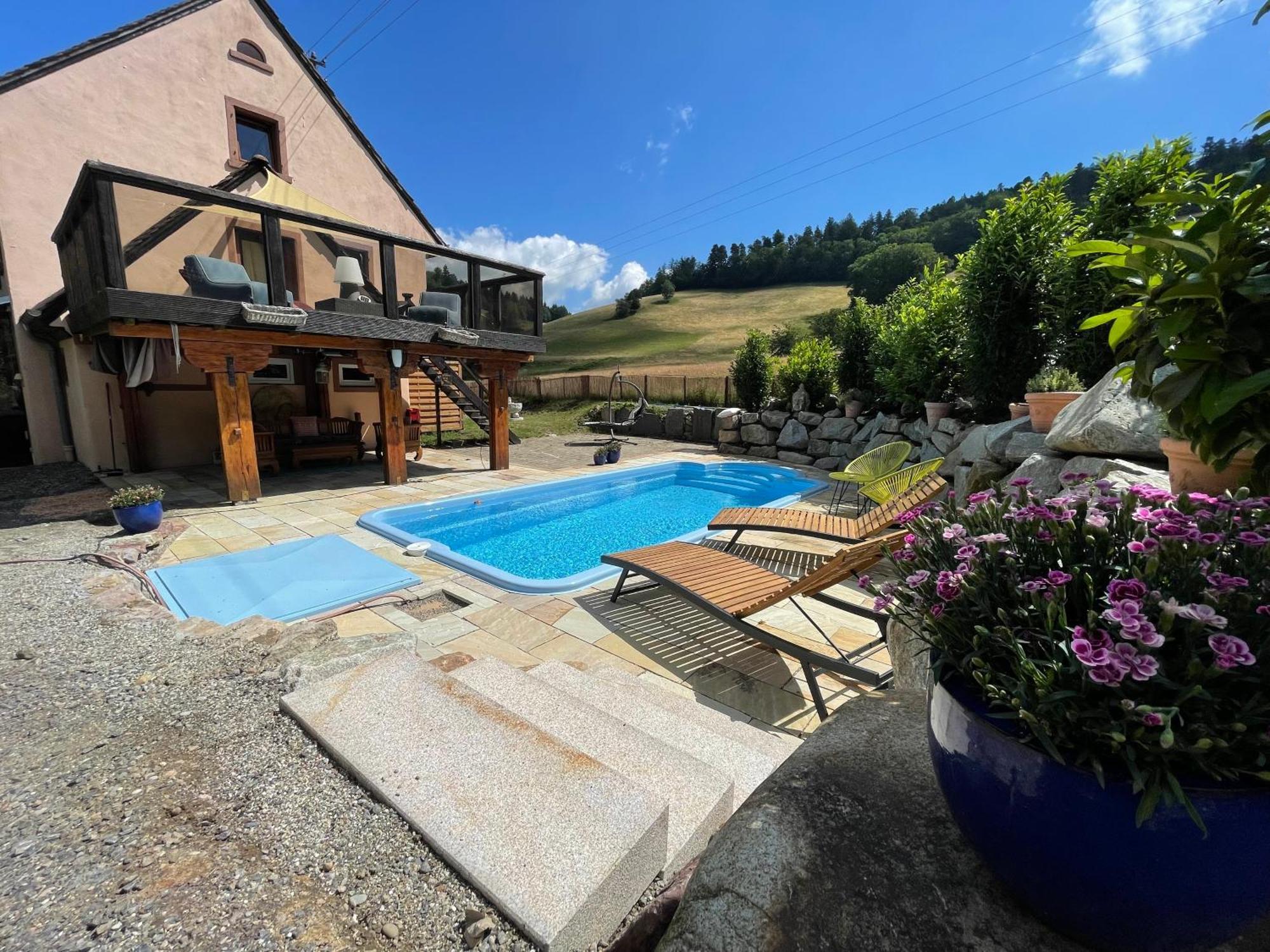 Ferienhaus Kappel Mit Pool フライブルク エクステリア 写真